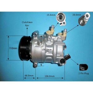 Compressor (AirCon Pump) VW Transporter 2.0 TDi Diesel (Apr 2015 to Dec 2019)