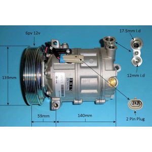 Compressor (AirCon Pump) Alfa Romeo Spider 1.8 TBi Petrol (May 2009 to Jun 2010)