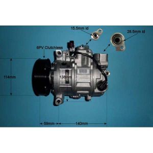 Compressor (AirCon Pump) Audi A4 2.4 V6 Petrol (Sep 2001 to Jan 2003)