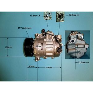 Compressor (AirCon Pump) Audi A8 6.0 W12 Petrol (Dec 2003 to Nov 2007)
