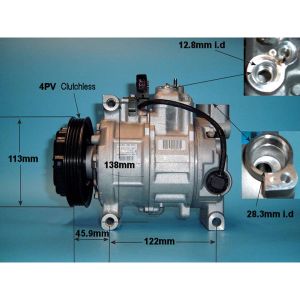 Compressor (AirCon Pump) Audi A4 2.5 D Diesel (Oct 2000 to Jan 2003)
