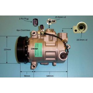 Compressor (AirCon Pump) Audi A6 3.0 30V Petrol (Mar 2005 to May 2006)