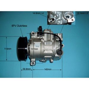 Compressor (AirCon Pump) Audi A6 3.2 FSi Petrol (Oct 2004 to Mar 2011)