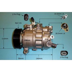 Compressor (AirCon Pump) Audi A6 2.0 TDi Diesel (Mar 2014 to Feb 2018)