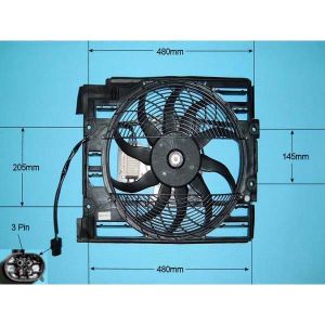 Condenser Cooling Fan BMW 535 3.5 (E39) Petrol (Oct 1999 to Sep 2003)