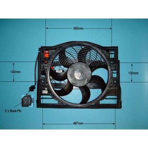 Condenser Cooling Fan BMW 323 2.5 (E46) Petrol (Sep 1998 to Sep 2000)