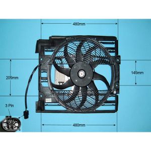 Condenser Cooling Fan BMW 520 2.0 (E39) Petrol (Oct 1999 to May 2004)