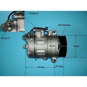 Compressor (AirCon Pump) BMW 525 2.5 N52 (E60) Petrol (Mar 2005 to Dec 2009)