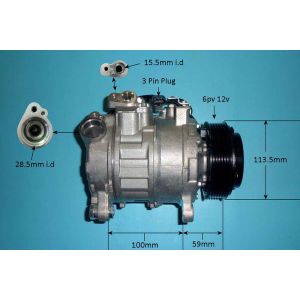Compressor (AirCon Pump) BMW 328 2.0 N20 (F30) Petrol (Oct 2011 to Oct 2018)