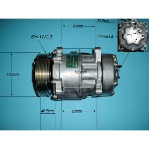 Compressor (AirCon Pump) Citroen C5 2.2 HDi Diesel (Jun 2002 to Aug 2004)