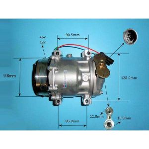 Compressor (AirCon Pump) Citroen Relay 3.0 HDi Diesel (Apr 2006 to May 2011)