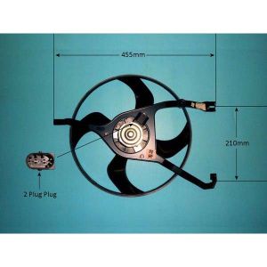 Radiator Cooling Fan Citroen C2 1.4 HDi Diesel (Sep 2003 to 2023)