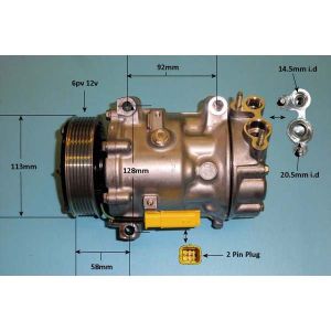 Compressor (AirCon Pump) Citroen Relay 2.0 HDi Diesel (Jul 2015 to 2025)
