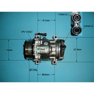 Compressor (AirCon Pump) Citroen Relay 3.0 HDi Diesel (Apr 2006 to May 2011)