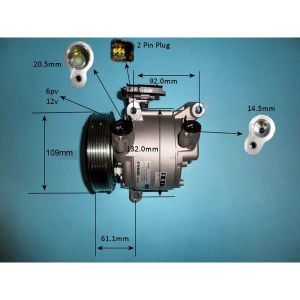 Compressor (AirCon Pump) Citroen C1 1.2 VVT-i Petrol (Apr 2014 to 2025)