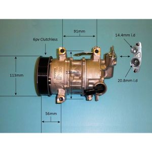 Compressor (AirCon Pump) Citroen DS3 1.2 THP Petrol (Oct 2014 to Mar 2015)