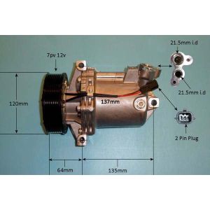Compressor (AirCon Pump) Dacia Duster 1.2 Petrol (Oct 2013 to 2025)
