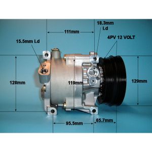 Compressor (AirCon Pump) Fiat Punto MK2 188 (99-12) 1.2 12v Petrol (Oct 1999 to Jun 2003)