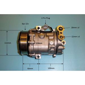 Compressor (AirCon Pump) Fiat Punto / Grande Punto (06- ) 1.3 MJTD Diesel (Jan 2006 to Apr 2010)