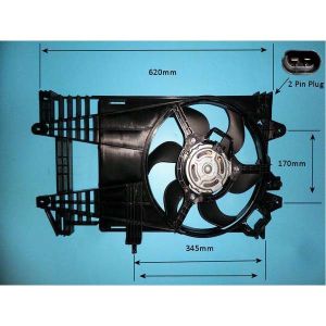 Radiator Cooling Fan Fiat Punto MK2 188 (99-12) 1.2 16v Petrol (Jun 2002 to Dec 2010)