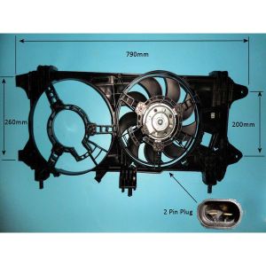 Radiator Cooling Fan Fiat Doblo 1.9JTD Diesel (Oct 2001 to Aug 2005)