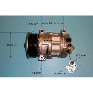 Compressor (AirCon Pump) Fiat Punto (199) 12- 0.9 Twin Air Petrol (Mar 2012 to 2023)
