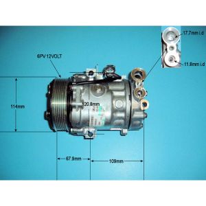 Compressor (AirCon Pump) Fiat Punto / Grande Punto (06- ) 1.3 MJTD Diesel (Jan 2006 to Apr 2010)