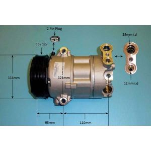 Compressor (AirCon Pump) Fiat Tipo 1.3 D Diesel (Oct 2015 to 2023)