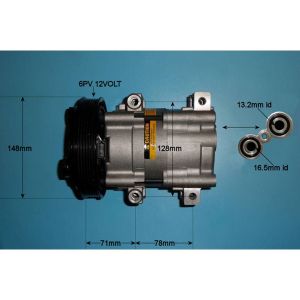 Compressor (AirCon Pump) Ford KA 1.3 Petrol (Oct 1999 to Oct 2002)