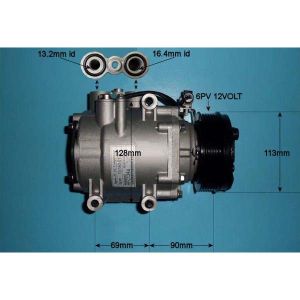Compressor (AirCon Pump) Ford Mondeo MK3 (00-06) 2.5 V6 Petrol Manual (Dec 2001 to Sep 2002)