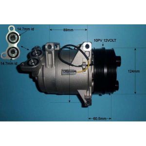 Compressor (AirCon Pump) Ford Focus 2 1.6 16v LPG Petrol (Oct 2009 to Sep 2012)