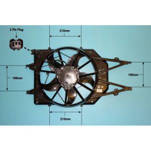 Radiator Cooling Fan Ford Focus 1 1.8 Zetec Petrol (Jan 2001 to Nov 2004)