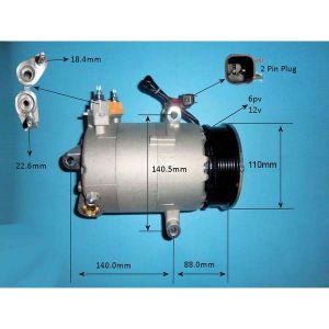 Compressor (AirCon Pump) Ford Transit V363 13- 2.2 TDCi FWD Diesel Automatic (Apr 2012 to 2023)