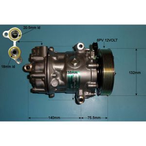 Compressor (AirCon Pump) Ford Transit / Transit Torneo -2014 2.2 TD MK7 FWD Diesel (Apr 2009 to Oct 2011)