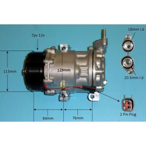 Compressor (AirCon Pump) Ford Transit / Transit Torneo -2014 2.2 TD MK7 RWD Diesel (Nov 2011 to Aug 2014)