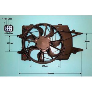Radiator Cooling Fan Ford Focus 1 1.6 Zetec Petrol Automatic (Jun 2003 to Nov 2004)