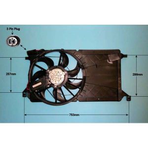 Radiator Cooling Fan Ford Focus 2 2.0 16v Petrol (Sep 2004 to Feb 2005)