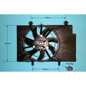 Radiator Cooling Fan Ford Fiesta Van 1.5 TDCi Diesel (Feb 2013 to May 2015)