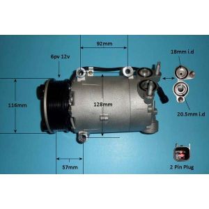 Compressor (AirCon Pump) Ford Grand C-Max 2.0 TDCi Diesel (Oct 2014 to Mar 2015)