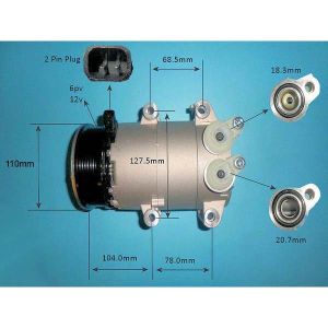 Compressor (AirCon Pump) Ford Fiesta Van 1.25 Petrol (Jun 2011 to Aug 2012)