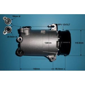 Compressor (AirCon Pump) Ford Mondeo MK4 (07-15) 2.0 SCTi Petrol (Mar 2010 to Nov 2011)