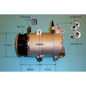 Compressor (AirCon Pump) Ford Focus 3 1.6 Flexifuel Petrol (Sep 2014 to Sep 2016)