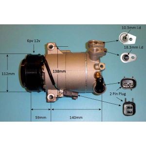 Compressor (AirCon Pump) Ford Transit Connect/Grand Connect 1.0 Ecoboost Petrol (Nov 2013 to 2023)