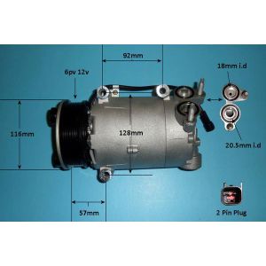 Compressor (AirCon Pump) Ford Kuga 2.0 Tdci Diesel (Mar 2008 to Dec 2012)