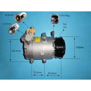 Compressor (AirCon Pump) Ford Focus 3 1.6 LPG Petrol (Sep 2014 to Sep 2016)