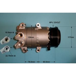Compressor (AirCon Pump) Ford Fiesta Van 1.4 Petrol (Aug 2012 to Dec 2012)