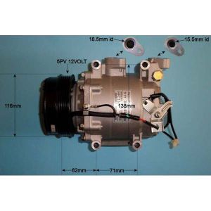 Compressor (AirCon Pump) Honda Jazz 1.3 Petrol (Dec 2010 to 2023)