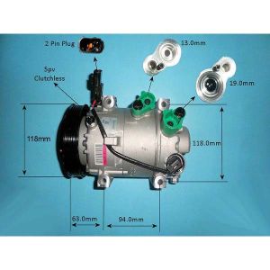 Compressor (AirCon Pump) Hyundai i 30 1.4 MPI Petrol (Nov 2016 to 2023)