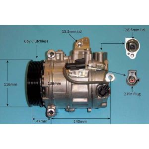 Compressor (AirCon Pump) Jaguar XKR 5.0 Petrol (Jul 2006 to 2023)