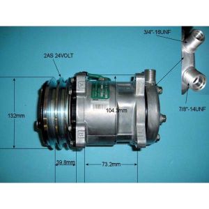 Compressor (AirCon Pump) John Deere Excavator 360 110 Diesel (1990 to 2023)